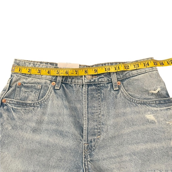 H&M & Denim 90’s Boyfriend Hi Rise Loose Fit Torn Denim Size 4 - Picture 11 of 13